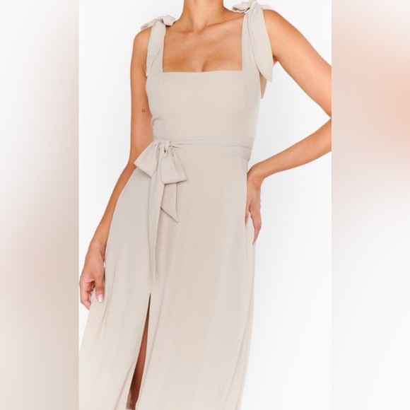 SHOW ME YOUR MUMU Claire Show me the Ring crisp Chiffon Midi Dress Bridesmaid - Picture 4 of 9